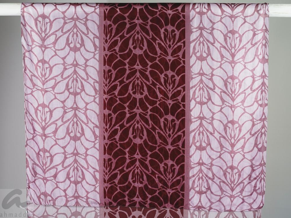 AHMADDY Seidenschal weinrot rosa